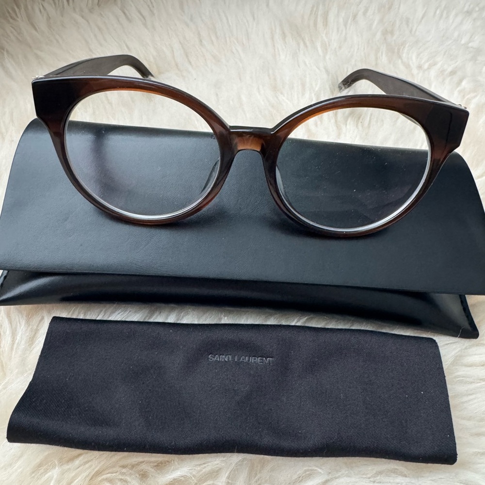 Saint Laurent Brown Round Sunglasses